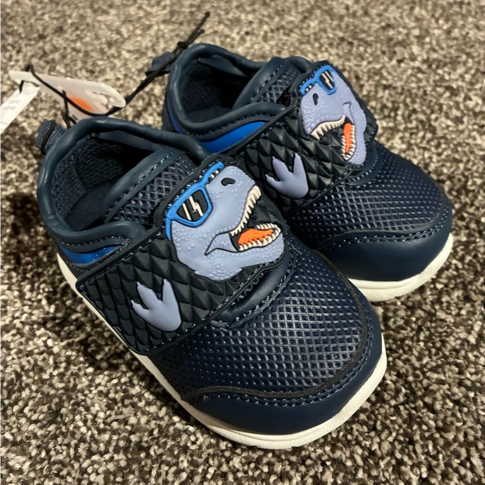 Carter's Navy Blue Dinosaur Walking Shoes